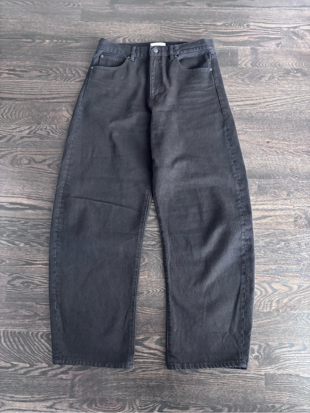 Frame Denim Black The Bubble - Barrel Jeans